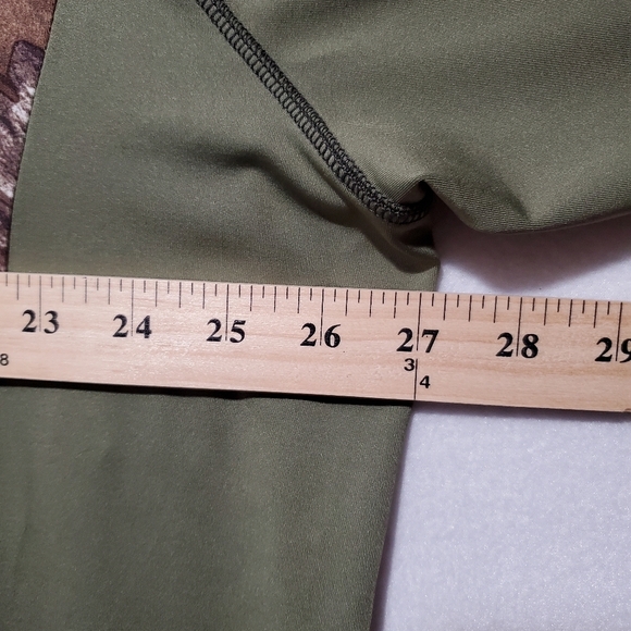 RealTree Xtra Longsleeve 2XL Green Camouflage Mens 1/4 Zip Scent Factor PT 5007 - Picture 9 of 10